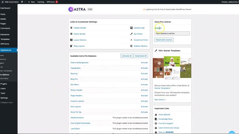 Astra Theme Review Integrations