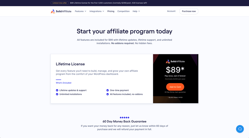 Solid Affiliate Review Pricing
