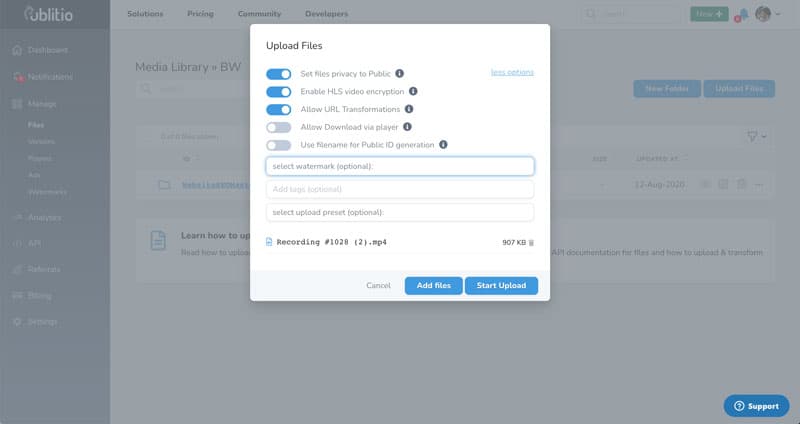 Publitio Review HLS Encryption