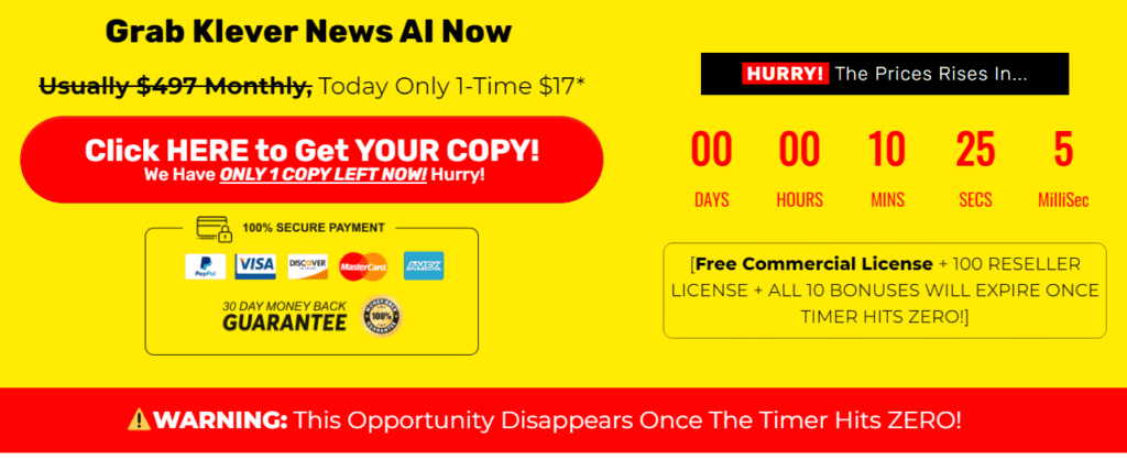 Klever News AI Pricing